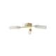 image 1 of ValueLights Maya Brushed Gold 3 Way Curved Cross Over Ceiling Light | Gold