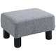 image 1 of HOMCOM Linen Fabric footstool footrest Small Seat Foot Rest Chair Ottoman Home Office with Legs 40 x 30 x 24cm Grey
