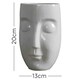 image 3 of ValueLights White Bone China Sculpted Face Design Table Lamp White