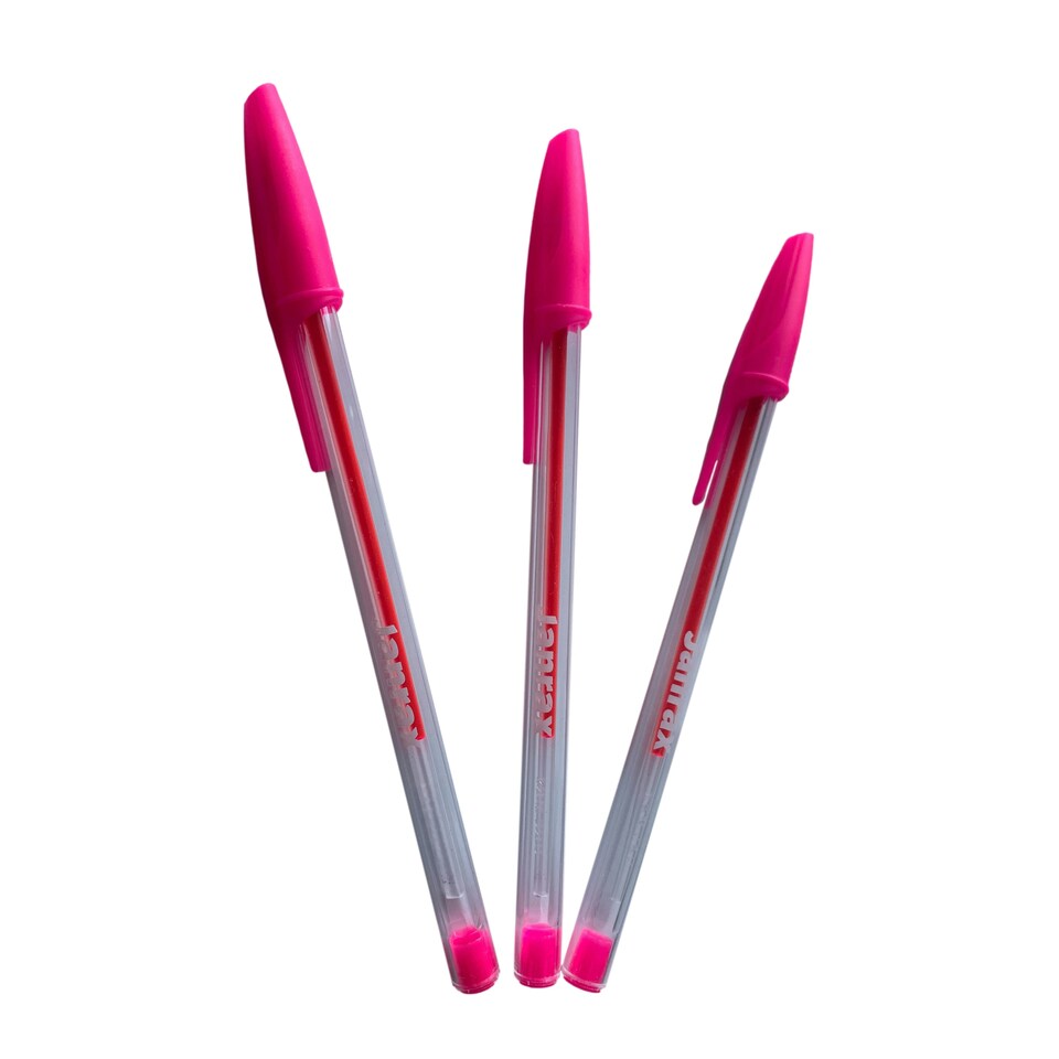 image 1 of Box of 50 Pink Ballpoint Pens Smooth Glide by Janrax