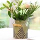 image 1 of Pear Green Fern Churn Vase Green