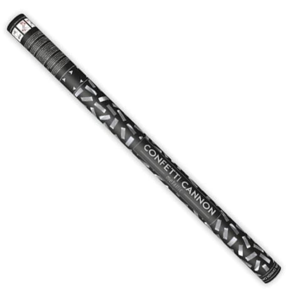image 1 of Silver Metallic Extra Large Confetti Cannon 80cm