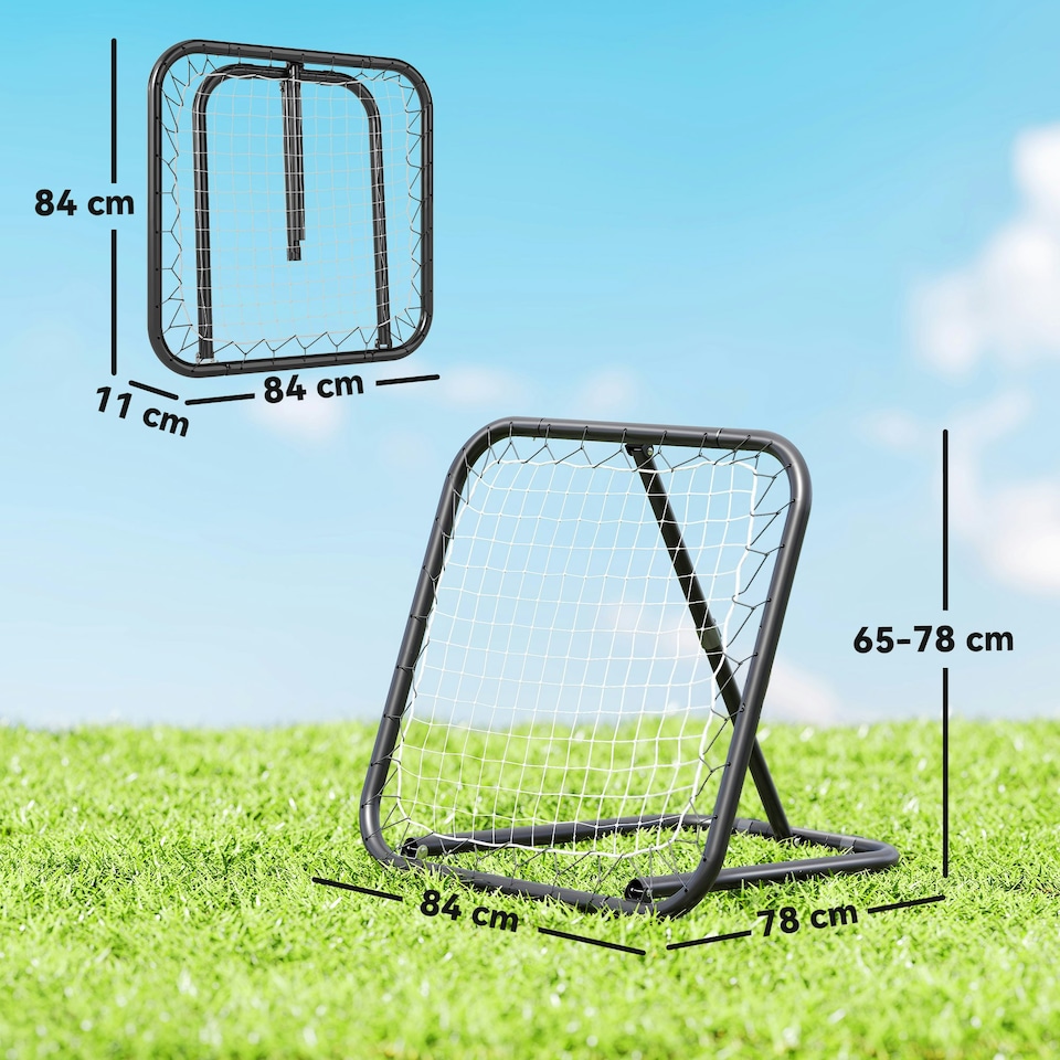 image 1 of HOMCOM Angle Adjustable Rebounder Net Goal Training Set Football, Baseball