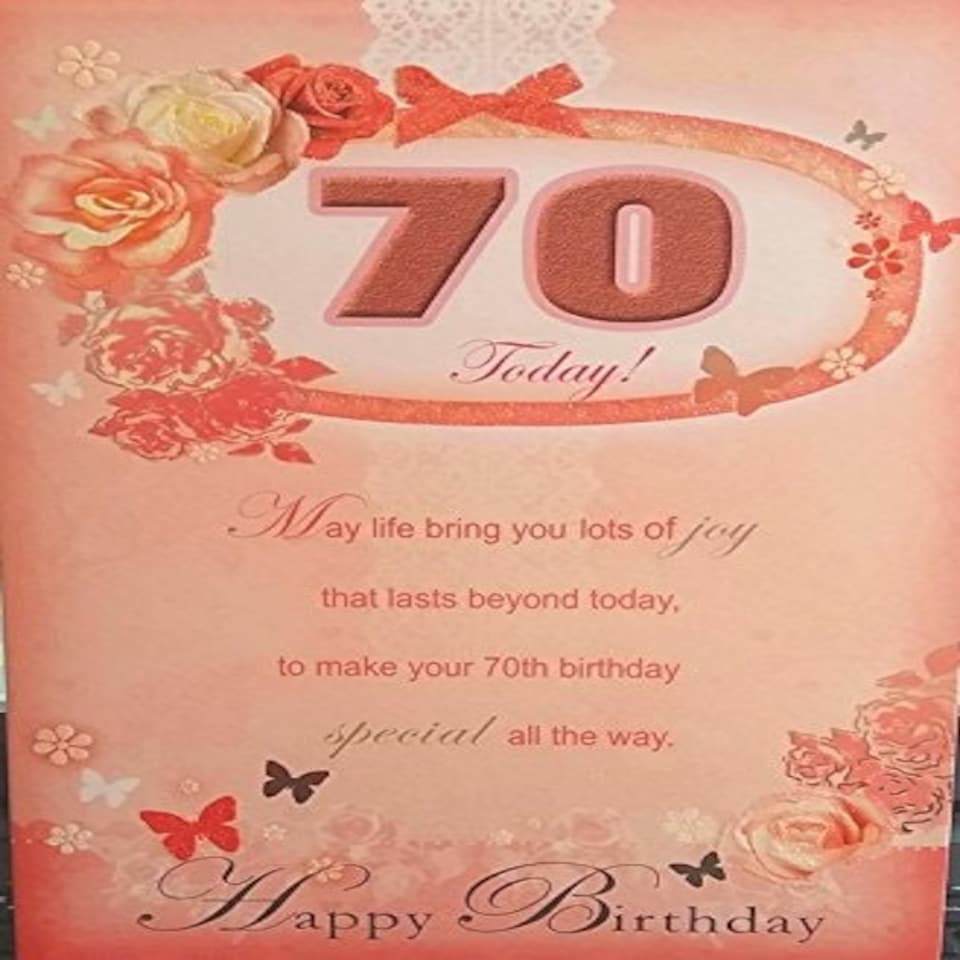 image 1 of 70th Birthday Sentimental Verse Greeting Card