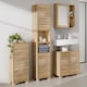 image 2 of VonHaus Chester Tall Bathroom Cabinet in Oak Effect