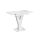 image 5 of Extendable Dining Table White High Gloss Kitchen Table 120-160cm V Leg Seats 6 8 MASY