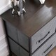 image 9 of HOMCOM Chest of Drawers, 5 Drawer Fabric Dresser for Bedroom, Dark Grey