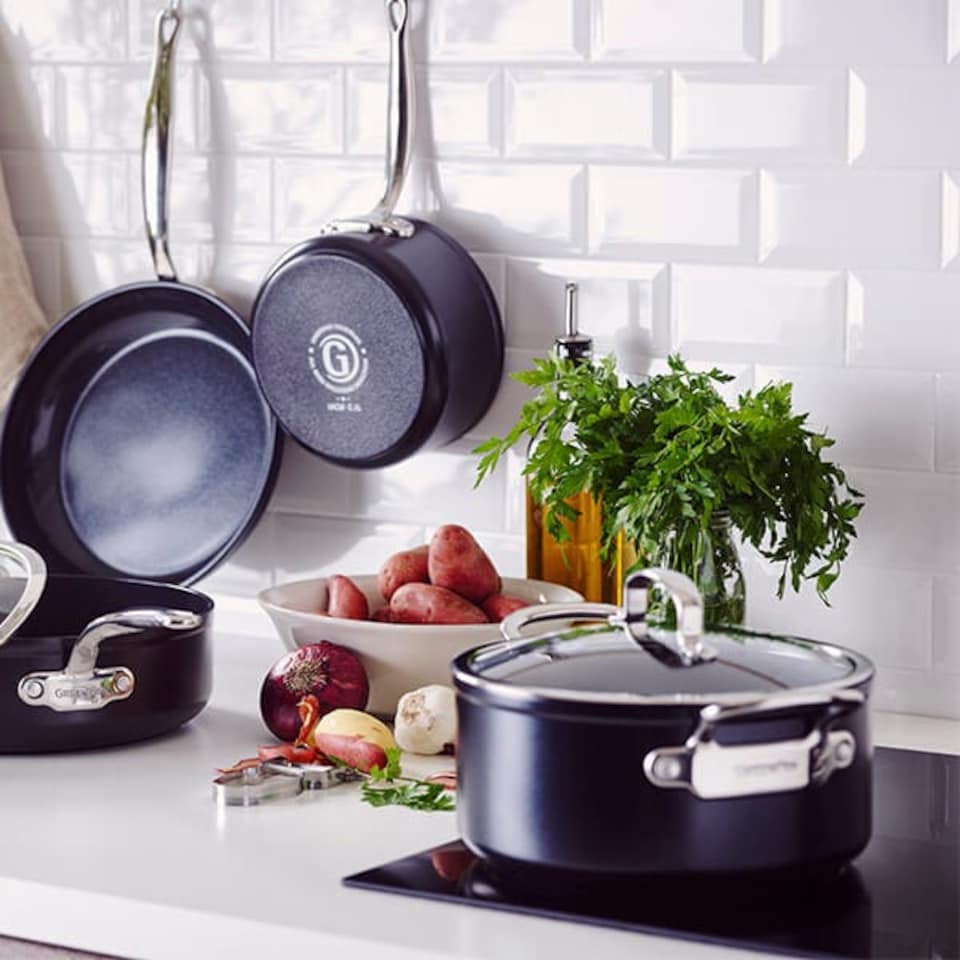 image 1 of GreenPan Barcelona Pro Aluminium Non-Stick 24cm Casserole with Lid