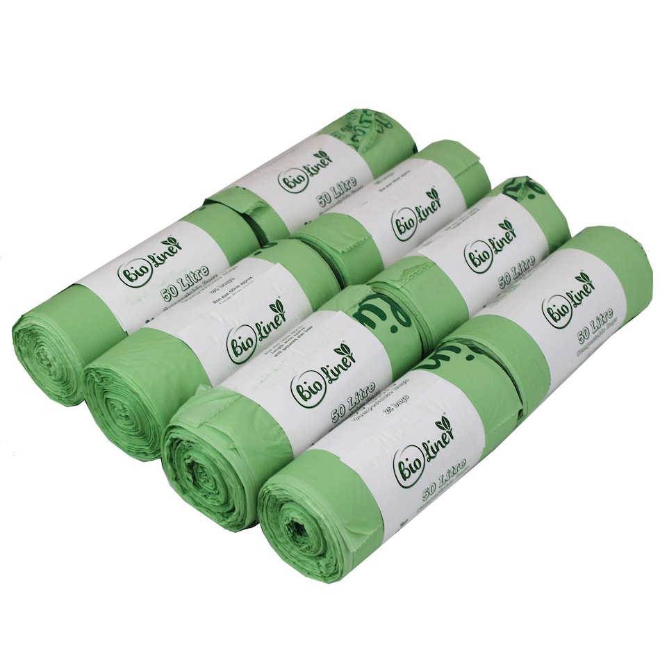 image 1 of BioLiner 80 Litre Compostable Bags for Swing Bins & Dustbins - 8 Rolls