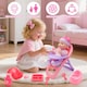 image 5 of 13 Inch Baby Doll Play Set My First Baby Doll with Swinging Crib High Chair and Feeding Accessories Pretend Play Girls Toys