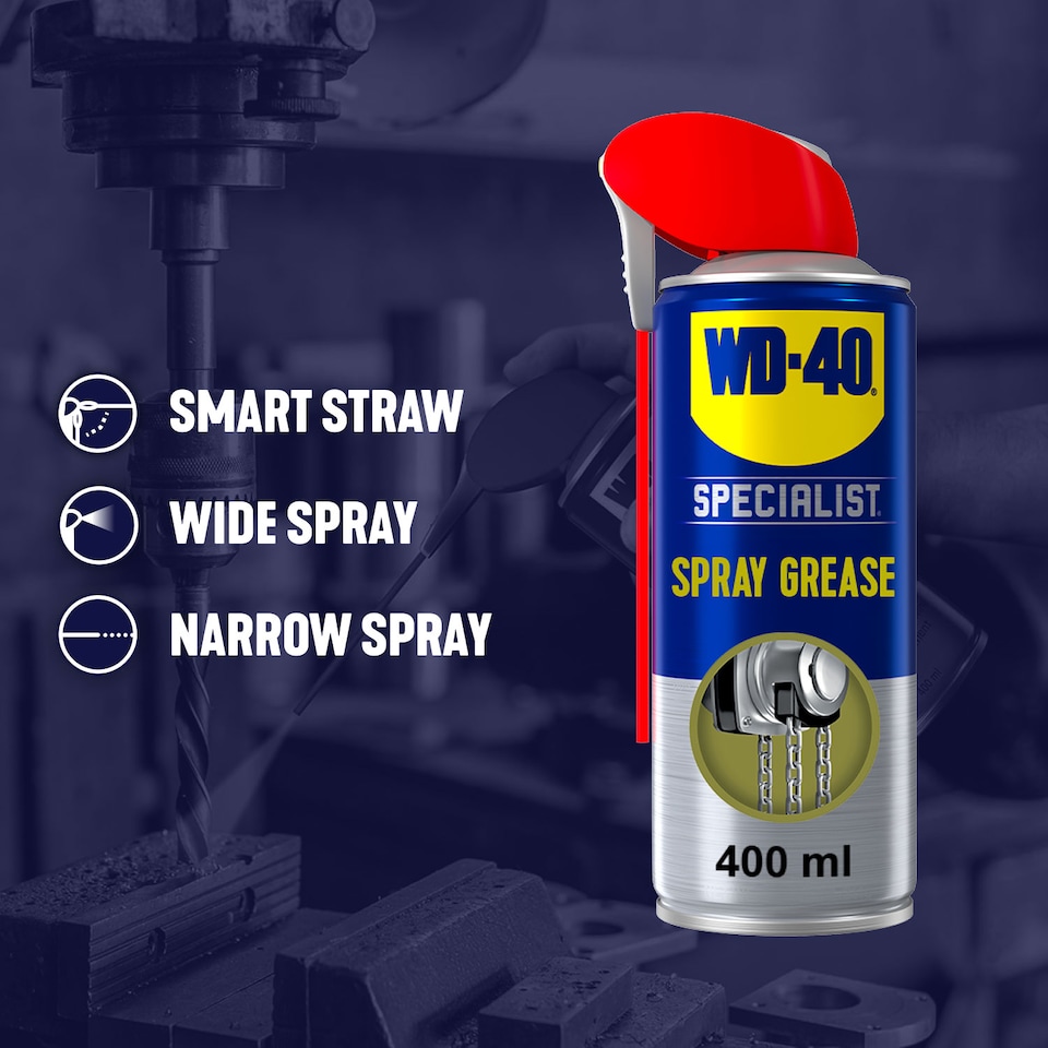 image 1 of WD-40 Specialist Spray Grease High Performance Lubrication 400ml, 2 Pack