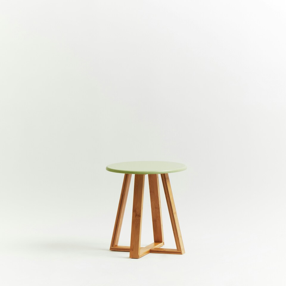 image 1 of Interiors by Premier Viborg Green Bamboo Round Stool