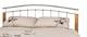 image 4 of 4ft6 Double Silver metal tubular bed frame, beech wood finish corner posts.Strong sturdy frame bedstead base | Multi | Silver & Beech | Double