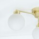 image 2 of ValueLights Jonah Brushed Gold 3 Arm Globe Ball Shade Flush Ceiling Light