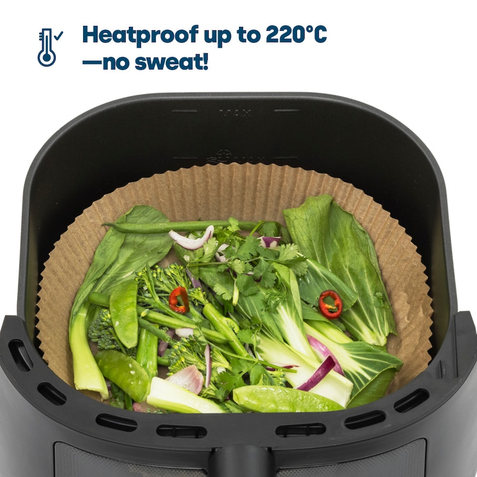 image 1 of 100 Disposable Air Fryer Liners Round