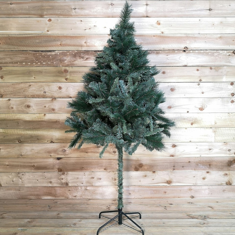 image 1 of 6ft (1.8m) Premier PVC Space Saving Christmas Parasol Tree with 408 Tips in Green