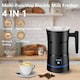 image 2 of Straame Electric Milk Frother, Stainless Steel, Whisk & Froth in Seconds (Black)