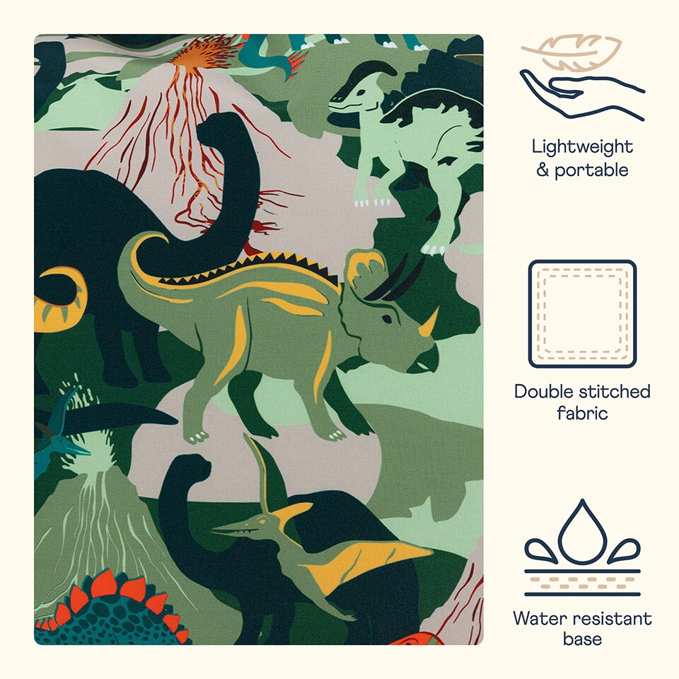 image 1 of Kids Dinosaur Bean Bag Chair Green Childrens Bean Bags | Green | Green | 1