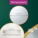 image 7 of Neo 50cm Gold Round Metal Frame Wall Mirror Float Glass HD Reflection Anti Rust Moisture Proof Wall Mounted Bathroom Bedroom Hallway Living Room Vanity | Gold | Gold