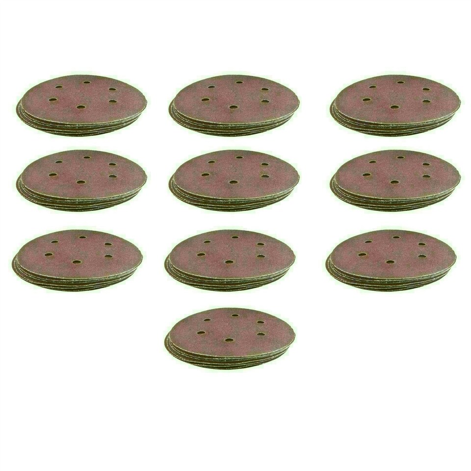 image 1 of Hook/Loop Sanding Abrasive Discs Orbital DA Palm Sander 100 PK 150mm Mixed Grit