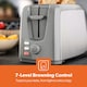 image 3 of GEEPAS 2 Slice Bread Toaster with 7 Level Browning Control, Grey