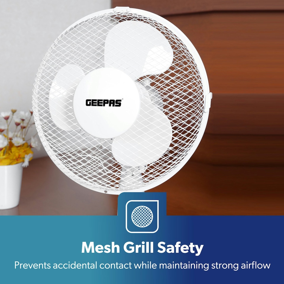image 1 of GEEPAS 9" Table Fan - Electric Portable Desktop Cooling Fan