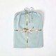 image 4 of Homescapes Duck Egg Blue Organic Cotton Fitted Sheet 400 Thread count, Single Blue | Single