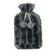 image 1 of Faux Fur Hot Water Bottle - Grey - 3cm x 38cm x 22cm