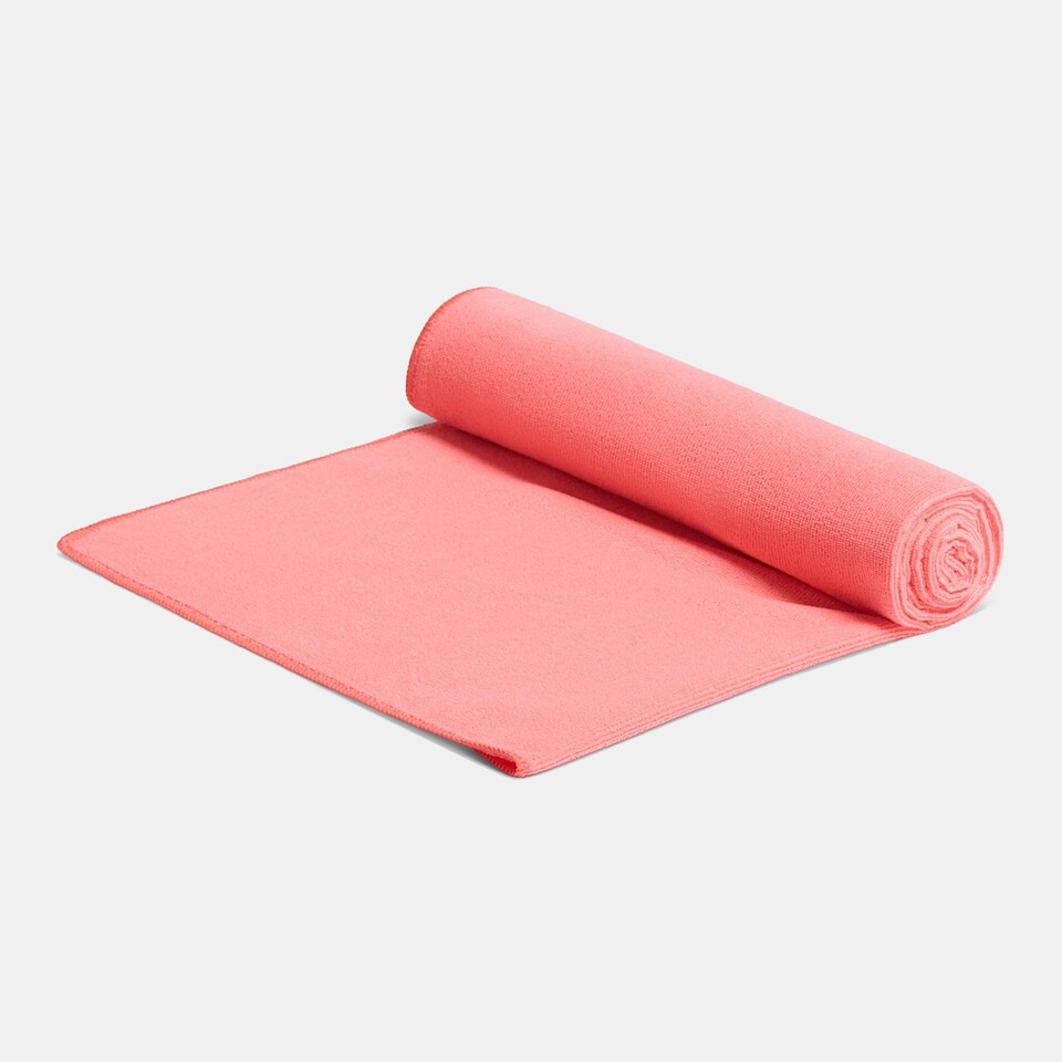 image 1 of OHS Plain Microfibre Quick Dry Beach Towel Bathroom | Orange | Coral | One size