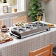 image 7 of HOMCOM Electric Food Warmer 5 Tray, 9.2L Buffet Server with Lids, Silver | Silver | Silver Tone