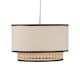 image 3 of Set of 2 Koral - Natural Rattan and Cane 25 cm Easy Fit Pendant Shades | Cream | Natural rattan | 2