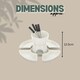 image 4 of Marco Paul 10pc White Ceramic Chocolate Fondue Set with Stainless-Steel Forks and 4 Half Moon Serving Dishes