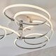 image 5 of Eterne LED Semi Flush Light Chrome Plate & White Silicone