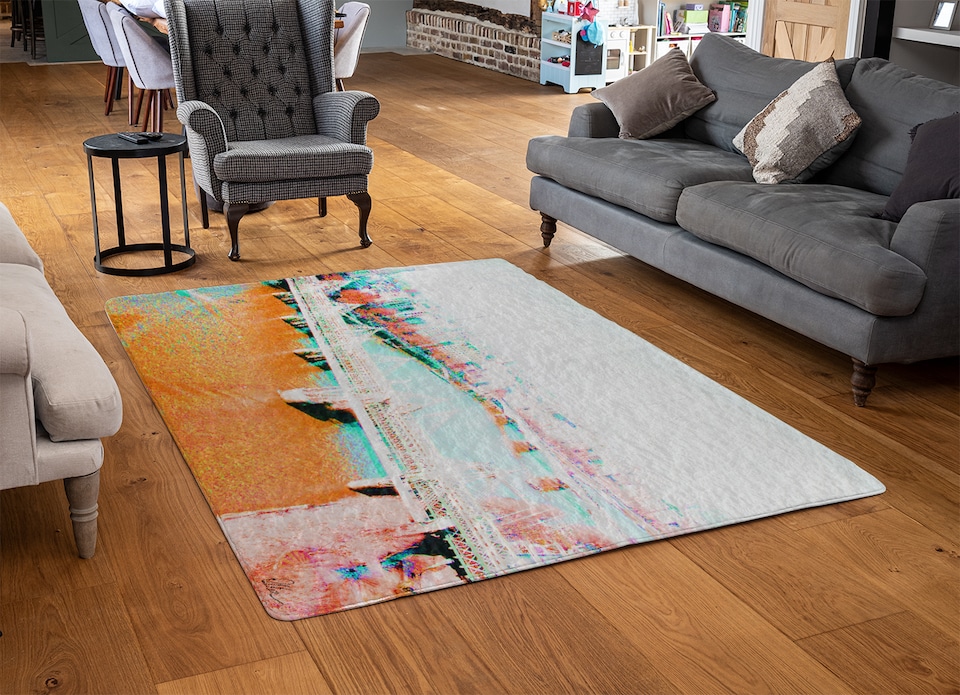 image 1 of London Eye Veiw Orange Rug | Multi