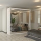 image 1 of Full Mirror Sliding Door Wardrobe in White, Black & Grey Colors - 150cm White | 150cm