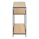 image 3 of Seaford Console Table, 2 Shelves in Black and Oak