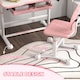 image 6 of AIYAPLAY Height Adjustable Kids Desk and Chair Set w Tilted Desktop | Pink