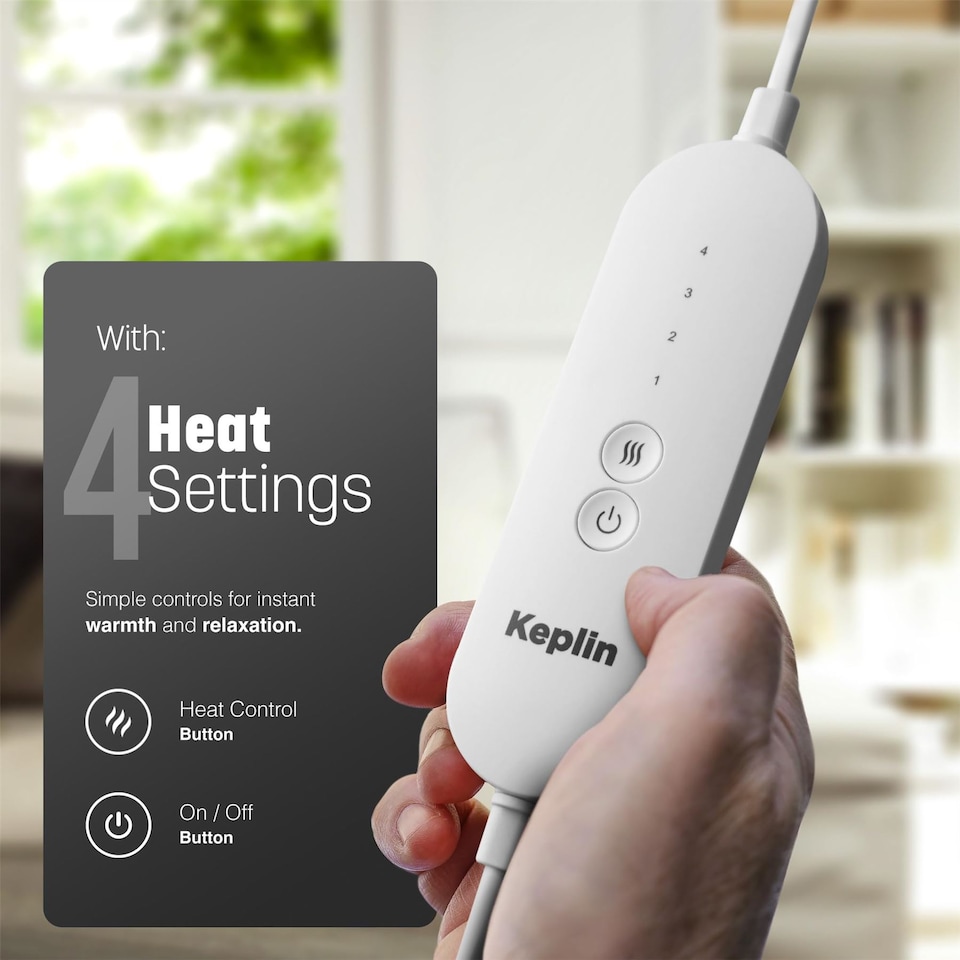 image 1 of Keplin Electric Foot Warmer with Adjustable Heat Settings and Timer