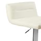 image 5 of Interiors By Premier Sleek White Seat Bar Stool With Chrome Base, Comfortable Bar Chair, Adjustable Height Modern Bar Stool