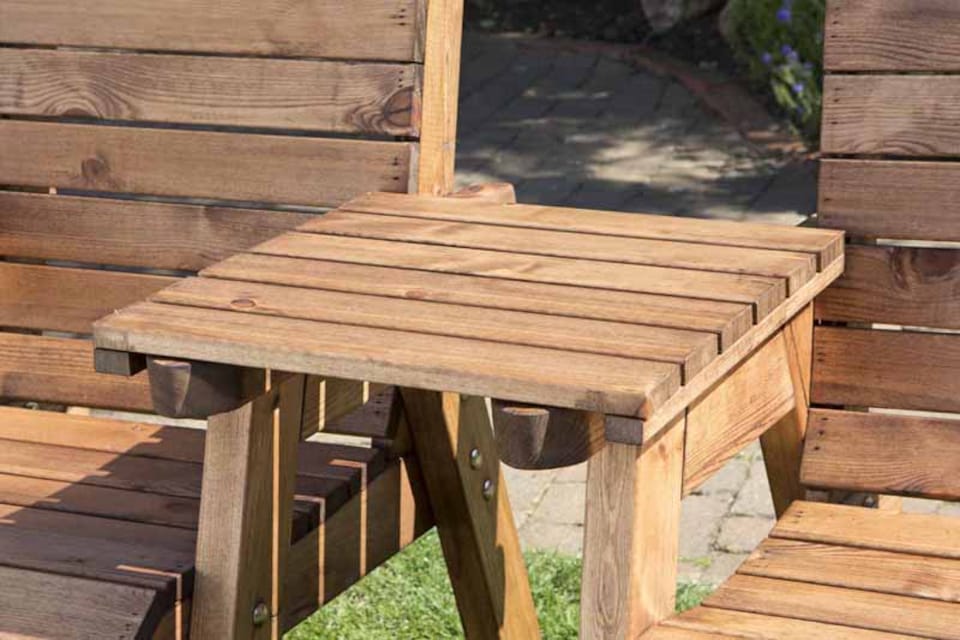 image 1 of Twin Companion Set Straight - L74 x W160 x H98 cm - Redwood - Minimal Assembly Required