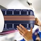 image 5 of 55x40x20cm Ryanair (Priority) TUI, Carry on Cabin Suitcase Hard Shell Approved for 60+ Airlines Blue | Navy/Tan | Cabin Bag