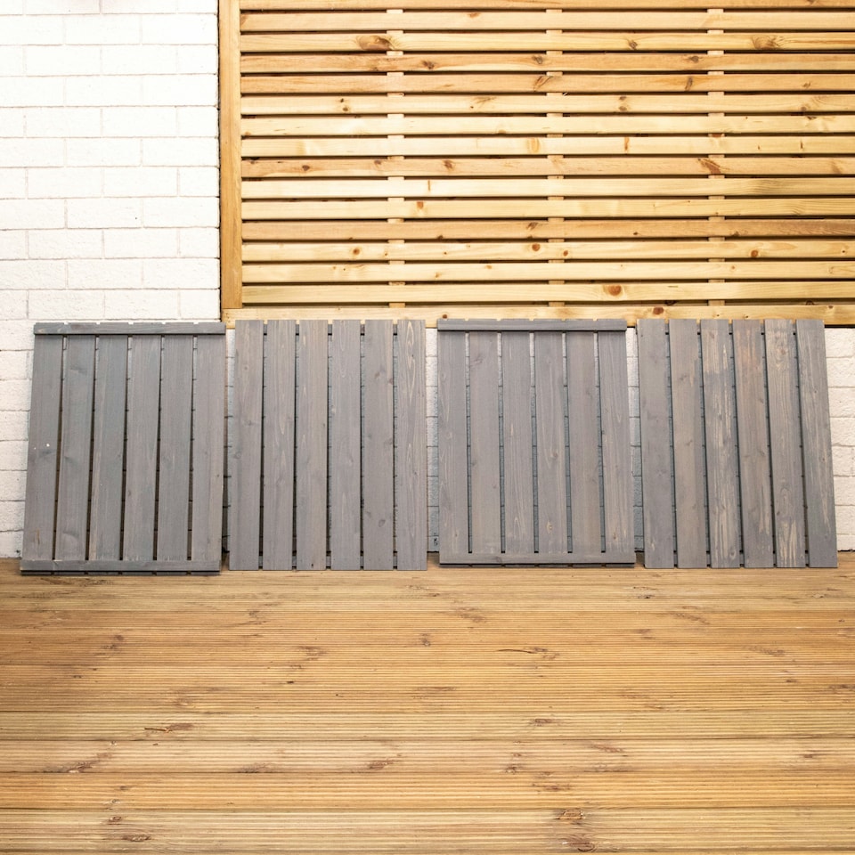 image 1 of Pack of 4 Grey Washed Back Panels Only For SA-BINS3 Double Bin Storage