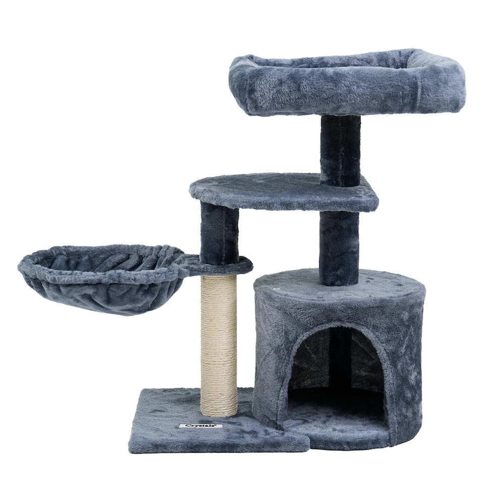 image 1 of Cat Tree Scratching Post Large Multilevel Climbing Tower Activity Centre, Grey