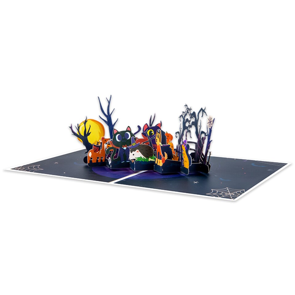 image 1 of Spooky Squad Monster Animal 3D Pop Up Halloween Card