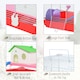 image 3 of PawHut Hamster Cage Pet Animal Travel Cage Box Double Layers w/ Accessories