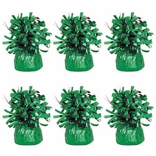 Emerald Green Foil Balloon Weights - Pack of 6
