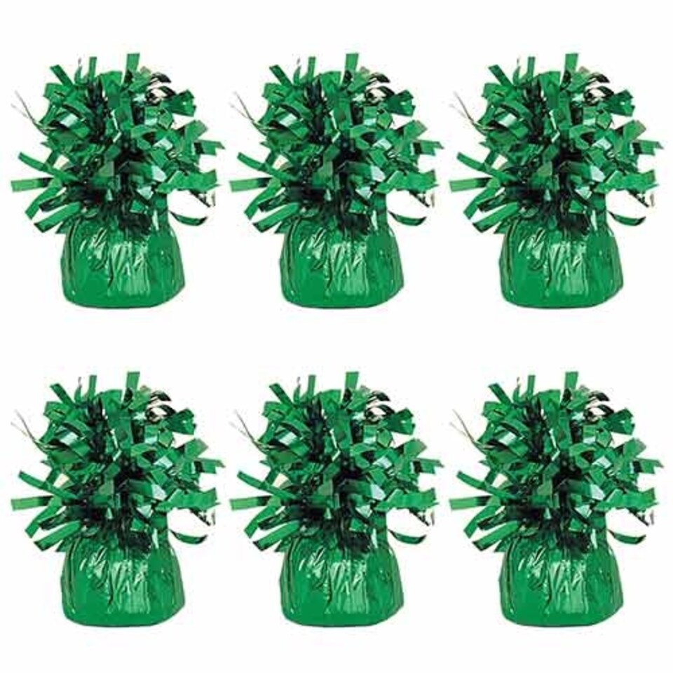 Emerald Green Foil Balloon Weights - Pack of 6