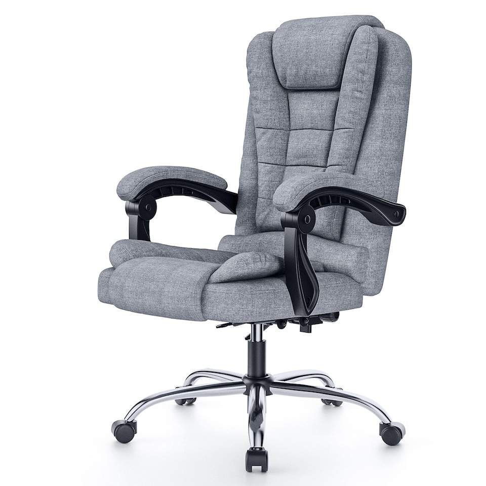 image 1 of Rattantree Adjustable Swivel Office Chair High Back Fabric Executive Chair