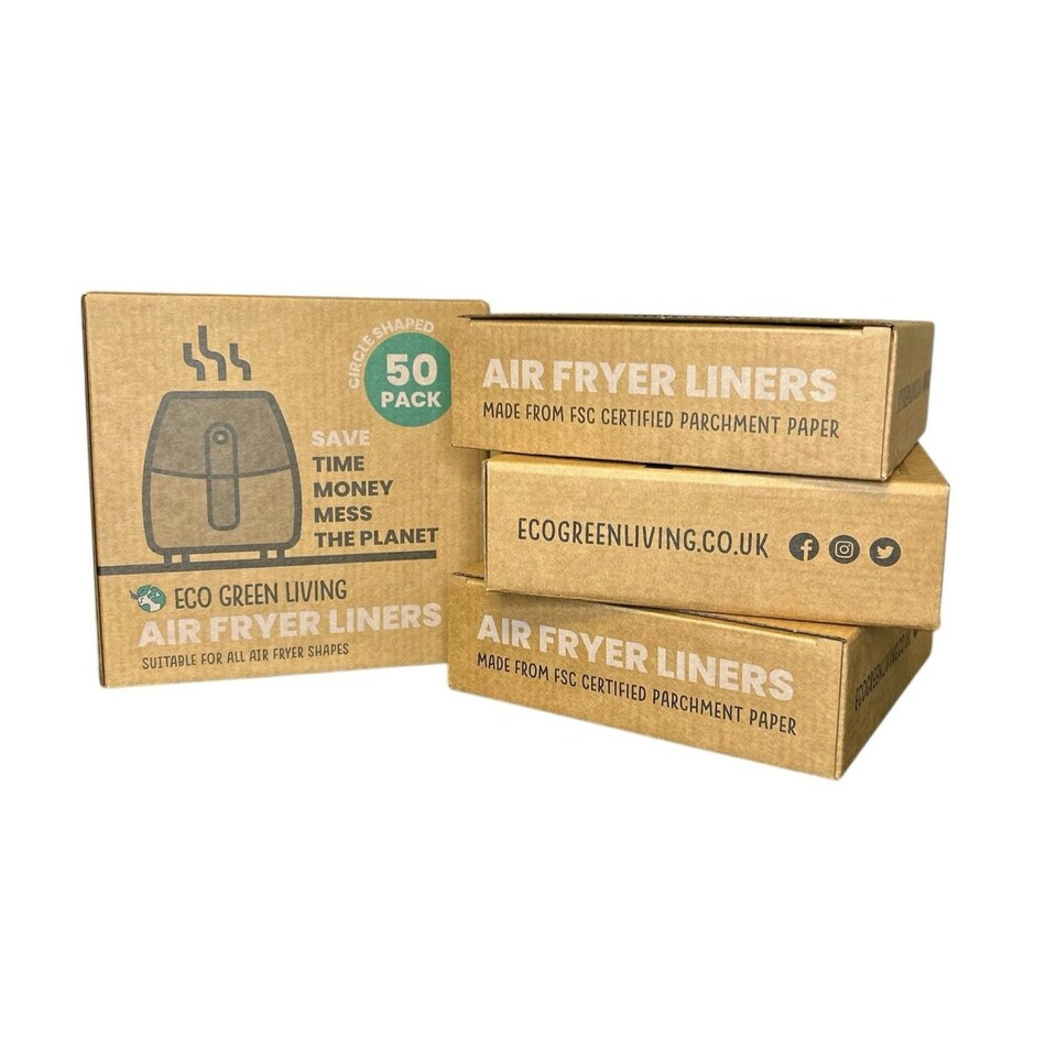 image 1 of Air Fryer Liners, Suitable For All Air Fryers | 4 Pack | Eco Green Living