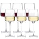 image 1 of Wine Glasses Clear Glass Goblets Stemware Barware | Clear | 6x 340ml